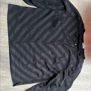 Black Striped Long Sleeve Top